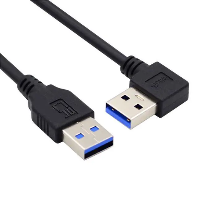 Alt view image 3 of 6 - USB 3.0 Cable USB 3.0 Type A Male to Male 90 Degree Right Angled Extension Data Cable 40cm