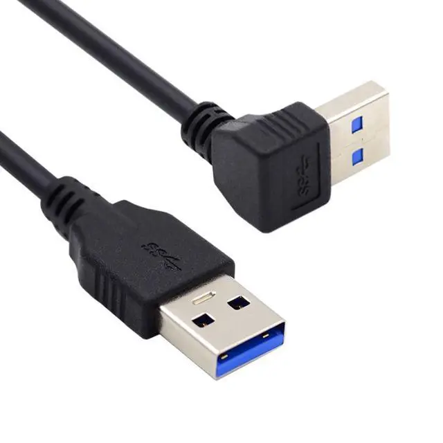 Alt view image 3 of 6 - USB 3.0 Cable USB 3.0 Type A 90 Degree UP Angled Extension Data Cable 40cm