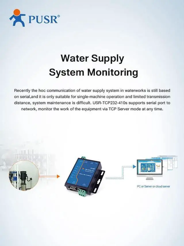 Alt view image 6 of 7 - RS232 RS485 Modbus RTU to Modbus TCP Gateway Serial to Ethernet Converter USR-TCP232-410s