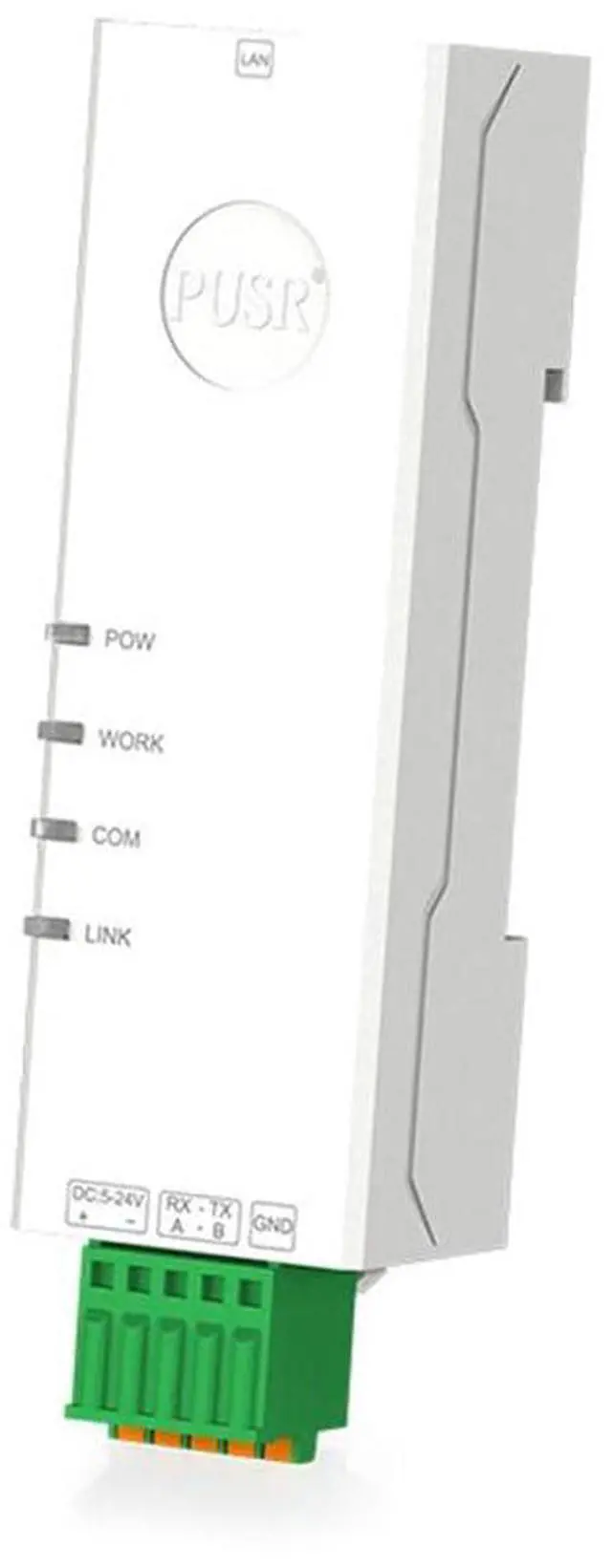 Main image of Din Rail "Lipstick" RS485 to Ethernet Serial Device Server Modbus Gateway RTU to TCP Rich Protocols MQTT/TCP/UDP/HTTP Edge Computing USR-DR134