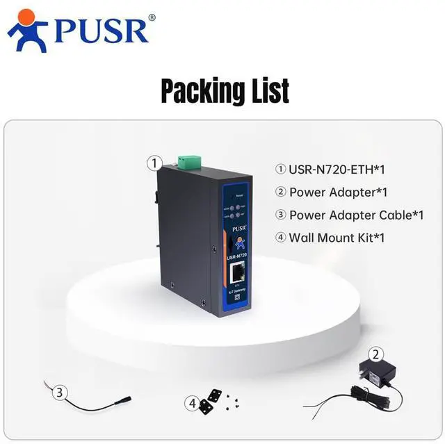 Alt view image 6 of 6 - Edge Computing IoT Gateway 2*RS485 1*Ethernet with SD Card for Data Storage Modbus to MQTT/Json DL645 to MQTT+Json RS485 to Ethernet USR-N720-ETH