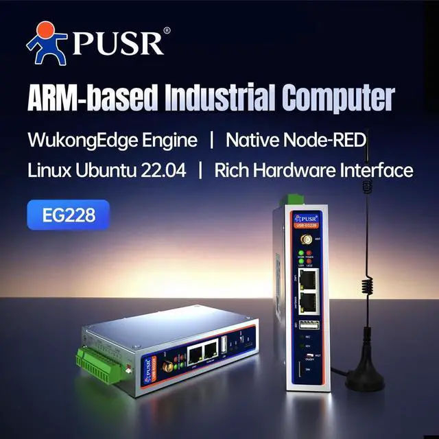 Alt view image 3 of 7 - LTE Cat4 4G ARM-Based Industrial Computer Ubuntu 22.04 Edge Computing Diverse I/O Support Ethernet Industrial PC ARM Based IPC USR-EG228-GL