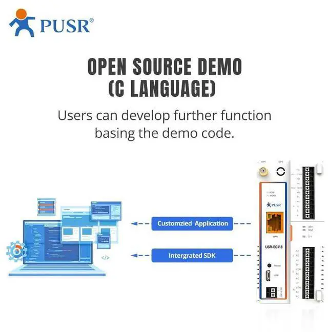 Alt view image 6 of 7 - Industrial Ardunio Development IoT Gateway Support Secondary Ardunio C Language ESP32 Chipset USR-EG118