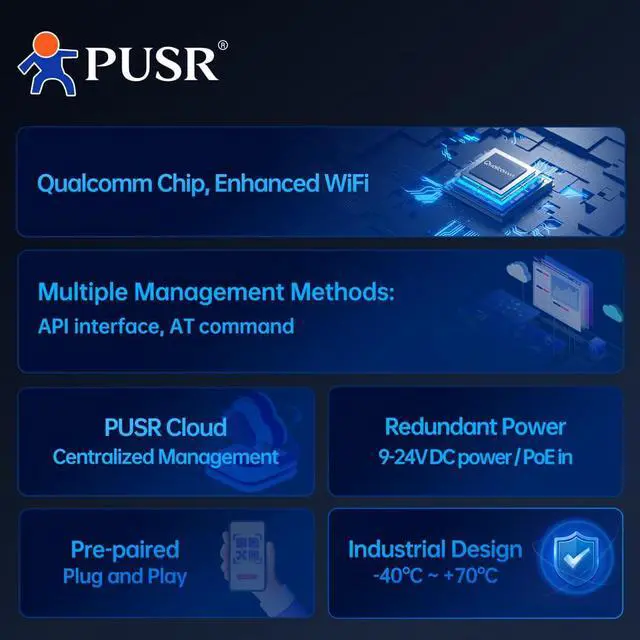 Alt view image 3 of 6 - 2 Piece 2.4GHZ Point to Point/MultiPoint Wireless Bridge Qualcomm Solution Plug and Play Up to 1000M IP64 Water Proof Elevator Control Application ST208E