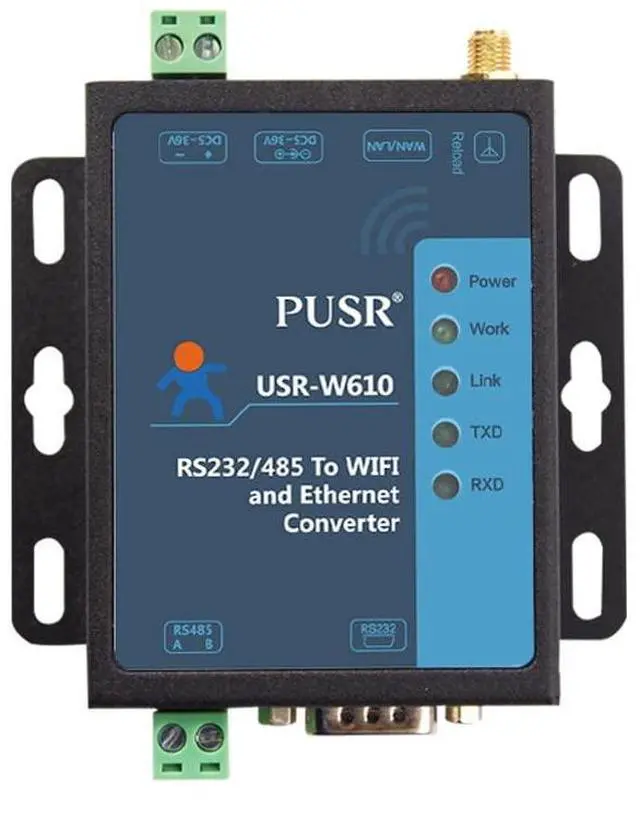 Main image of RS485/ RS232 WiFi Serial Server Converter Serial to WiFi/WiFi to Ethernet Converter Support Modbus Gateway USR-W610