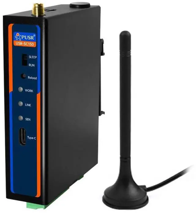 Main image of Low-Power DIN-Rail 4G Edge Gateway Cellular Modem Supply/Acquisition/Transmission Edge Computing Easy Operation Offline Caching USR-SC150-E