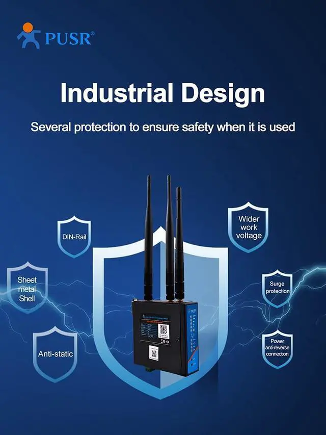 Alt view image 5 of 6 - PUSR4G LTE Industrial Cellular VPN Router Wireless WiFi Router Support openVPN with Sim Card North America(AT&T) USR-G806-A