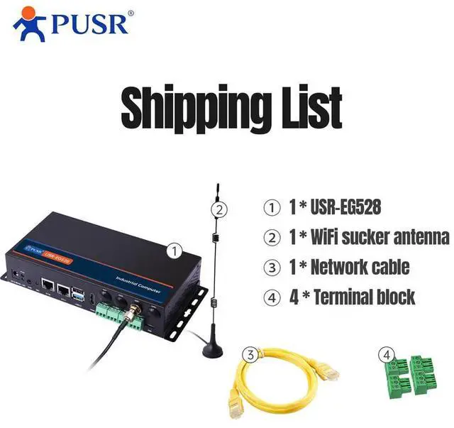 Alt view image 6 of 7 - WiFi IPC ARM-Based Linux Industrial PC Support Edge Computing Ethernet I/O 4*RS485 Industrial PC with 2*USB GPU/NPU Support DL/T645 IEC61850 IEC104 USR-EG528K-EW