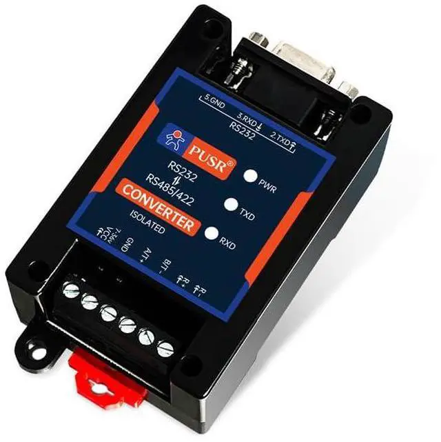 Main image of RS232 to RS485/422 Serial Converter Adapter Industrial DB9 Female Connector(RS232) USR-HUB102C-DB9-F