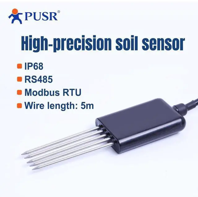 Alt view image 3 of 6 - Soil Multi-Parameter Sensor Multiple Params IP68 Soil Meter RS485 Modbus RTU Soil USR-SSO10 (Soil NPK (RS485))
