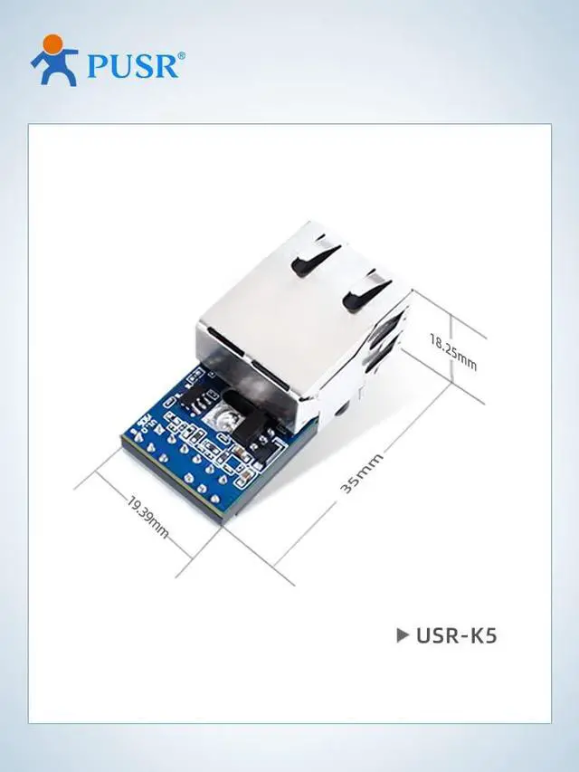 Alt view image 2 of 7 - (Price for 5 Pcs) Industrial-Grade Design Low-Cost Small Size UART to Ethernet Modules Serial to Ethernet Converter Modules USR-K5