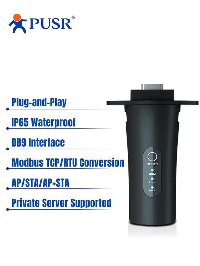 Alt view image 6 of 6 - WiFi Solar Data Stick Plug-and-Play, IP65 Waterproof, Private Server Supported Rich protocols: TCP/UDP/HTTP WiFi Stick Logger Solar Inverter Stick USR-S100-WA12