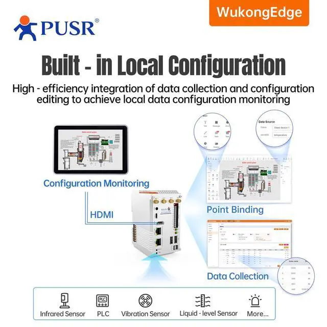 Alt view image 4 of 6 - Integrated Screen of IOT Industrial Touch Screen Powered by RK3568 Support Edge Computing Local Configuration USR-SH800