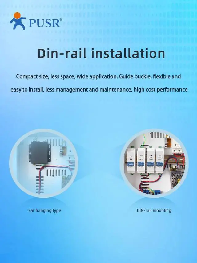 Alt view image 4 of 7 - Din Rail RS485 to WiFi Converters Serial to WiFi Converter Modbus Gateway MQTT Serial Device USR-DR404