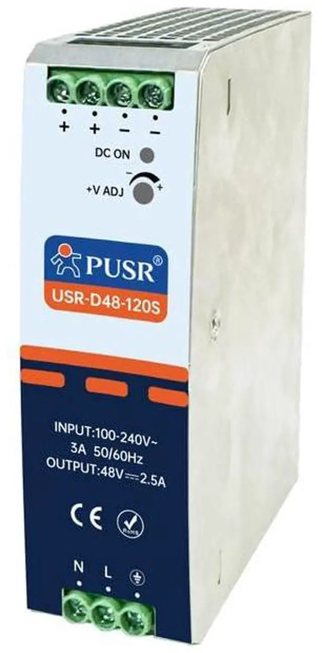 Main image of Industrial Grade POE Switch (USR-D48-120S | 48V 2.5A) USR-D48-120S