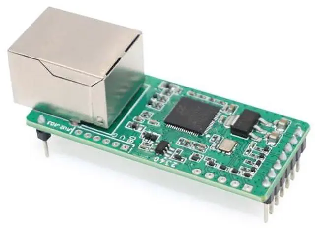 Main image of (Price for 4 Piece) TTL to Ethernet Module Plug-in Packet Design with 1*TTL, 1*RJ45 10Mbps Ethernet USR-TCP232-T0