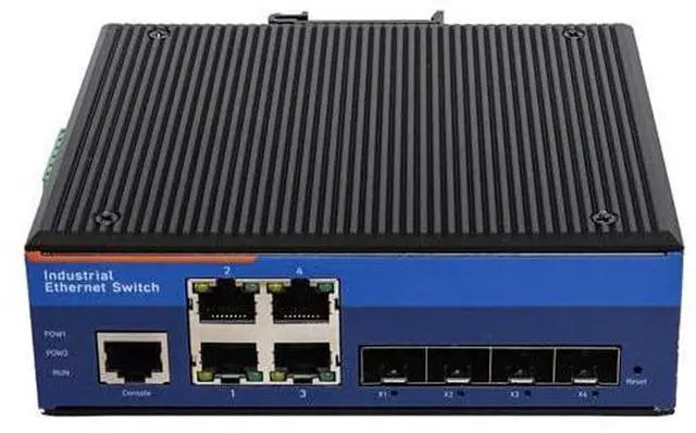Main image of 4*10/100/1000M RJ45 Port+4*10 Gigabit SFP Slot Industrial Managed Gigabit Ethernet Switch Braodcast Storm Control Ring Network Dynamic Routing/IPV6 USR-ISGX404-SFP