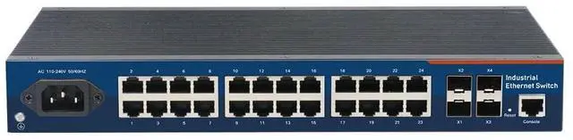 Main image of 24*10/100/1000M RJ45 Ports+4*10G SFP Slot Industrial Gigabit Ethernet Switch Rack Mounting/VLAN Isolation/Ring Network USR-ISGX424-SFP