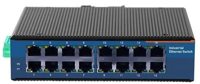 Main image of 16*10/100/1000Mbps RJ45 Port Industrial Unmanaged Gigabit Ethernet Switch USR-ISG016
