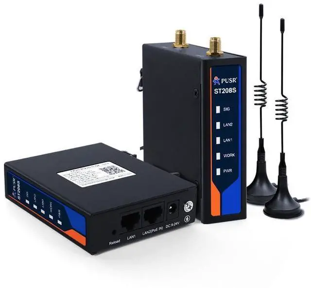 Main image of 2 Piece 2.4GHZ Point to Point/MultiPoint Wireless Bridge Qualcomm Solution Plug and Play Up to 500M IP30 Water Proof Industrial Application External Antenna ST208S