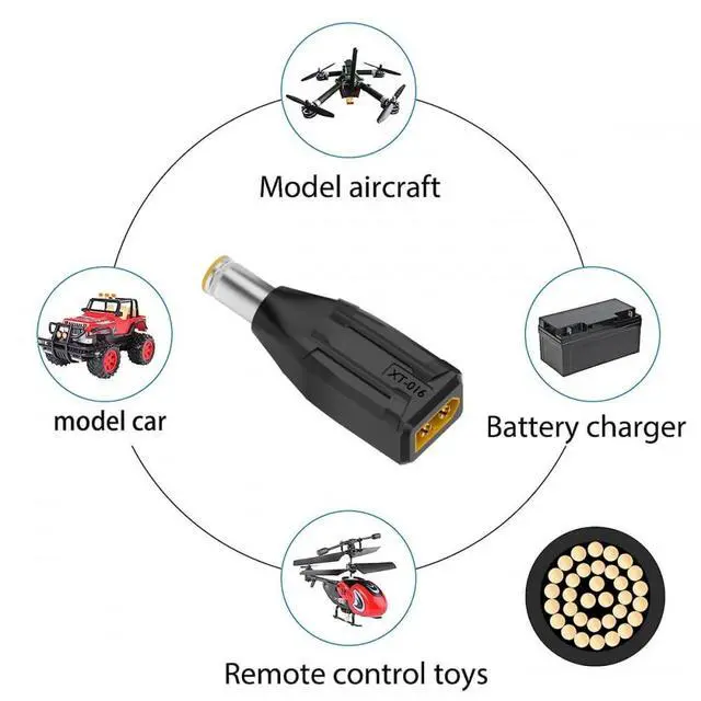 Alt view image 7 of 7 - Adapter XT60 Male SC100 Protocol to DC 7.9x5.4mm Male Fast Charging Adapter for RC Lipo Battery Quadcopter Multicopter Aeromodelling