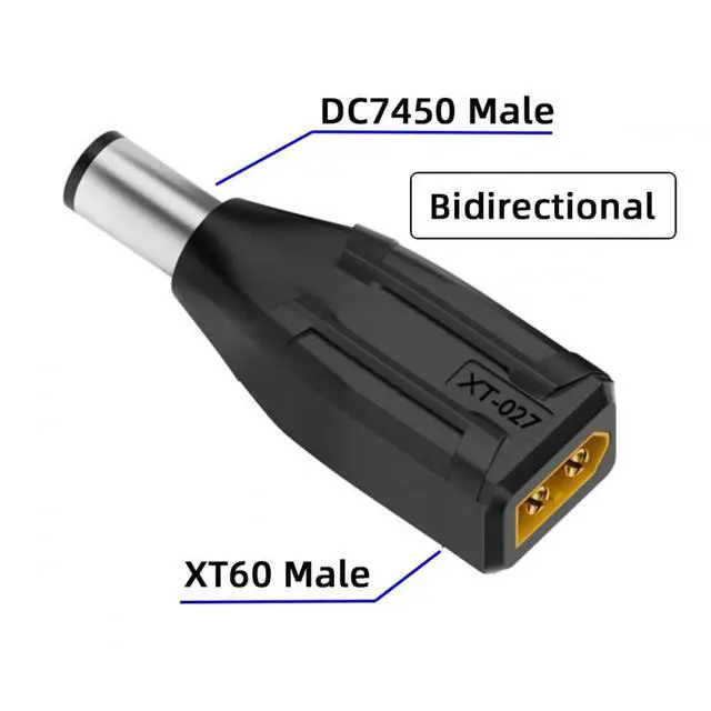 Alt view image 2 of 7 - Adapter XT60 Male SC100 Protocol to DC 7.4x5.0mm Male Fast Charging Adapter for RC Lipo Battery Quadcopter Multicopter Aeromodelling
