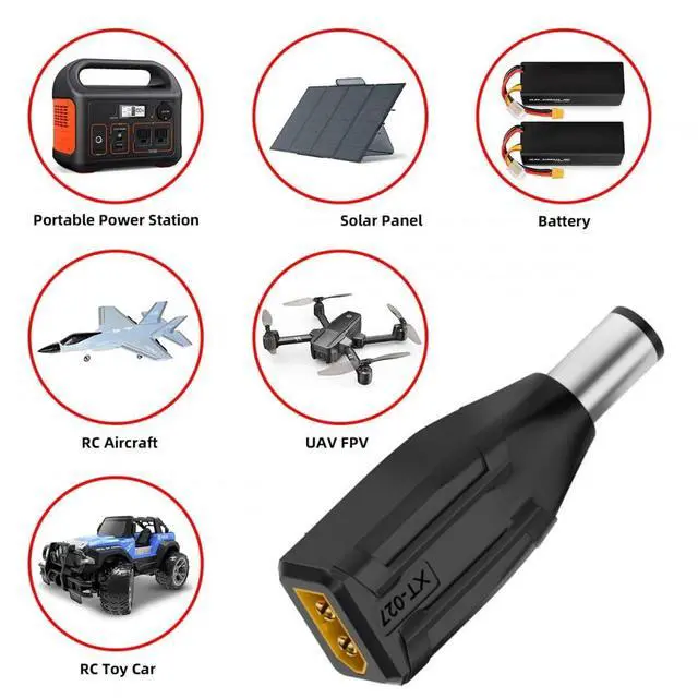 Alt view image 6 of 7 - Adapter XT60 Male SC100 Protocol to DC 7.4x5.0mm Male Fast Charging Adapter for RC Lipo Battery Quadcopter Multicopter Aeromodelling