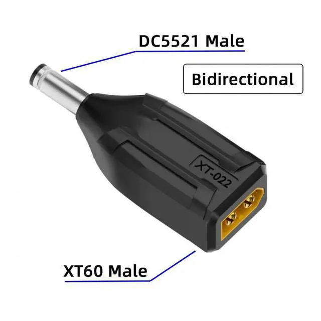 Alt view image 2 of 7 - Adapter XT60 Male SC100 Protocol to DC 5.5x2.1mm Male Fast Charging Adapter for RC Lipo Battery Quadcopter Multicopter Aeromodelling