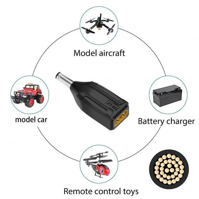 Alt view image 7 of 7 - Adapter XT60 Male SC100 Protocol to DC 5.5x2.1mm Male Fast Charging Adapter for RC Lipo Battery Quadcopter Multicopter Aeromodelling