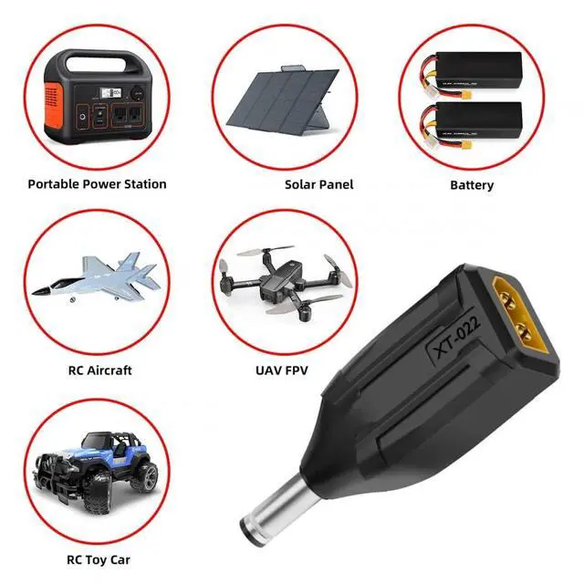 Alt view image 6 of 7 - Adapter XT60 Male SC100 Protocol to DC 5.5x2.1mm Male Fast Charging Adapter for RC Lipo Battery Quadcopter Multicopter Aeromodelling