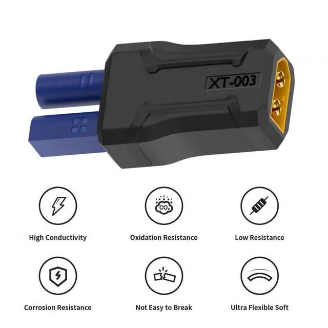 Alt view image 5 of 7 - Adapter XT60 Male SC100 Protocol to EC5 Male Fast Charging Adapter for RC Lipo Battery Quadcopter Multicopter Aeromodelling