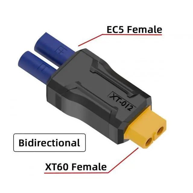 Alt view image 2 of 7 - Adapter XT60 Female SC100 Protocol to EC5 Female Fast Charging Adapter for RC Lipo Battery Quadcopter Multicopter Aeromodelling