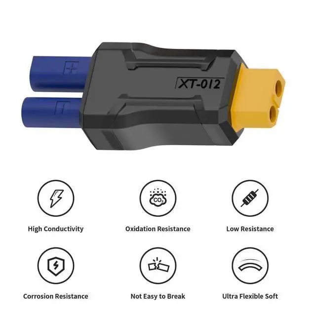 Alt view image 5 of 7 - Adapter XT60 Female SC100 Protocol to EC5 Female Fast Charging Adapter for RC Lipo Battery Quadcopter Multicopter Aeromodelling
