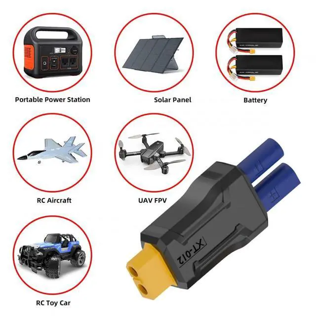 Alt view image 6 of 7 - Adapter XT60 Female SC100 Protocol to EC5 Female Fast Charging Adapter for RC Lipo Battery Quadcopter Multicopter Aeromodelling