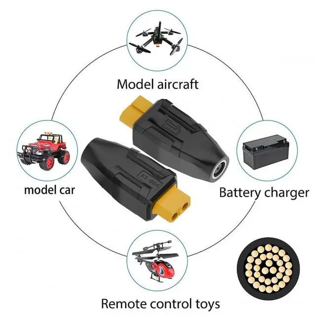 Alt view image 7 of 7 - Adapter XT60 Female SC100 Protocol to DC 7.9x5.4mm Female Fast Charging Adapter for RC Lipo Battery Quadcopter Multicopter Aeromodelling