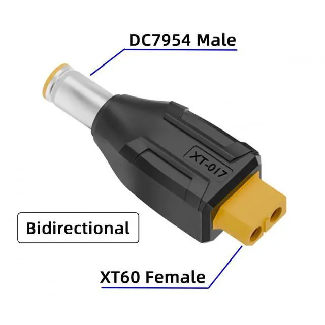 Alt view image 2 of 7 - Adapter XT60 Female SC100 Protocol to DC 7.9x5.4mm Male Fast Charging Adapter for RC Lipo Battery Quadcopter Multicopter Aeromodelling