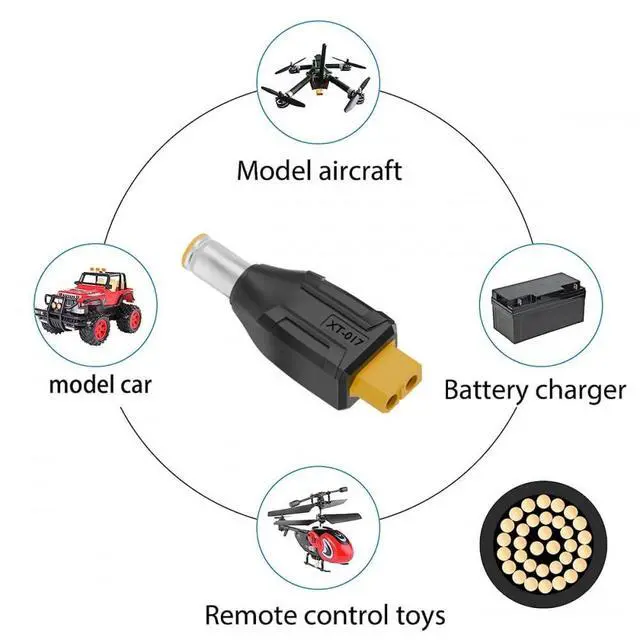 Alt view image 7 of 7 - Adapter XT60 Female SC100 Protocol to DC 7.9x5.4mm Male Fast Charging Adapter for RC Lipo Battery Quadcopter Multicopter Aeromodelling