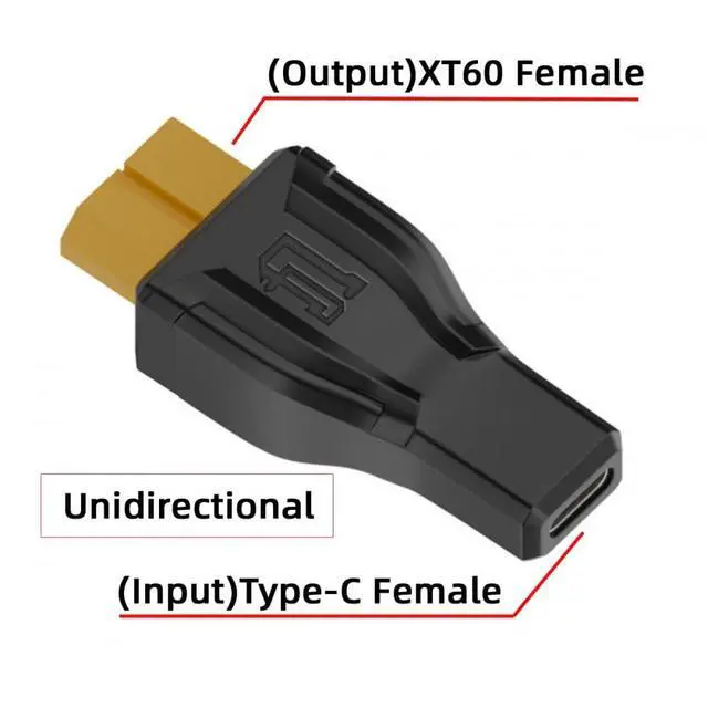 Alt view image 2 of 7 - Adapter XT60 Female SC100 Protocol to Type-C Female Fast Charging Adapter for RC Lipo Battery Quadcopter Multicopter Aeromodelling