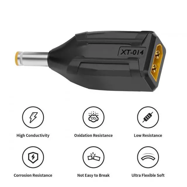 Alt view image 5 of 7 - Adapter XT60 Male SC100 Protocol to DC 5.5x2.5mm Male Fast Charging Adapter for RC Lipo Battery Quadcopter Multicopter Aeromodelling