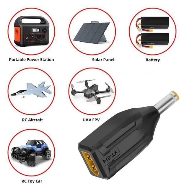 Alt view image 6 of 7 - Adapter XT60 Male SC100 Protocol to DC 5.5x2.5mm Male Fast Charging Adapter for RC Lipo Battery Quadcopter Multicopter Aeromodelling