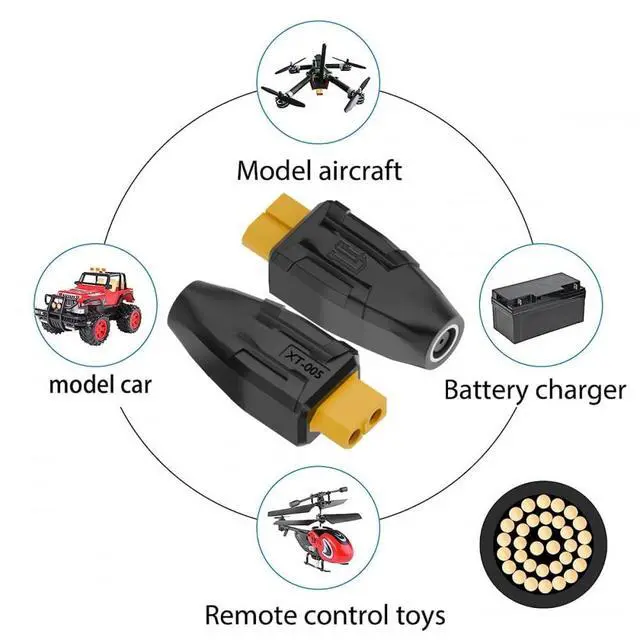 Alt view image 7 of 7 - Adapter XT60 Female SC100 Protocol to DC 5.5x2.1mm Female Fast Charging Adapter for RC Lipo Battery Quadcopter Multicopter Aeromodelling