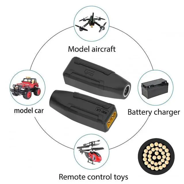 Alt view image 7 of 7 - Adapter XT60 Male SC100 Protocol to DC 7.9x5.4mm Female Fast Charging Adapter for RC Lipo Battery Quadcopter Multicopter Aeromodelling