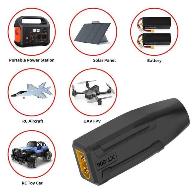 Alt view image 6 of 7 - Adapter XT60 Male SC100 Protocol to DC 7.9x5.4mm Female Fast Charging Adapter for RC Lipo Battery Quadcopter Multicopter Aeromodelling