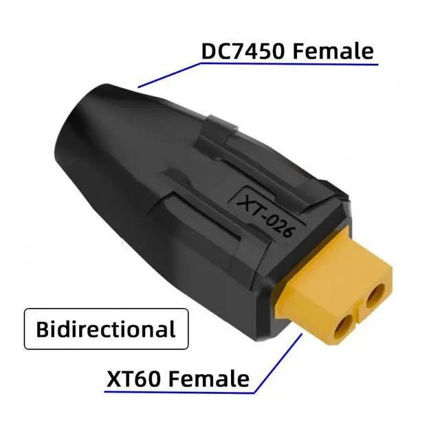 Alt view image 2 of 7 - Adapter XT60 Female SC100 Protocol to DC 7.4x5.0mm Female Fast Charging Adapter for RC Lipo Battery Quadcopter Multicopter Aeromodelling