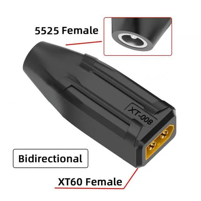 Alt view image 2 of 7 - Adapter XT60 Male SC100 Protocol to DC 5.5x2.5mm Female Fast Charging Adapter for RC Lipo Battery Quadcopter Multicopter Aeromodelling