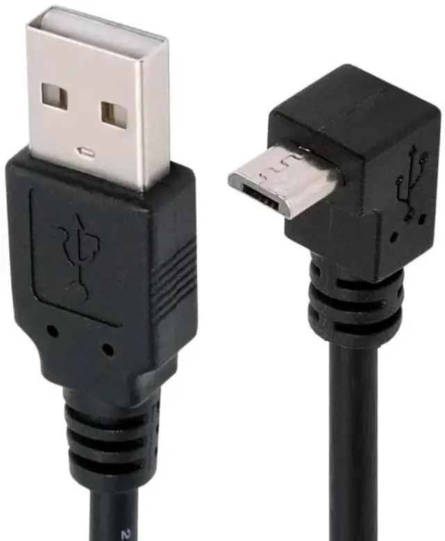 Main image of Cable Up Angled 90 Degree Micro USB 5Pin to USB 2.0 Type-A Data Charge Cable for Phone Tablet Camera (50cm)