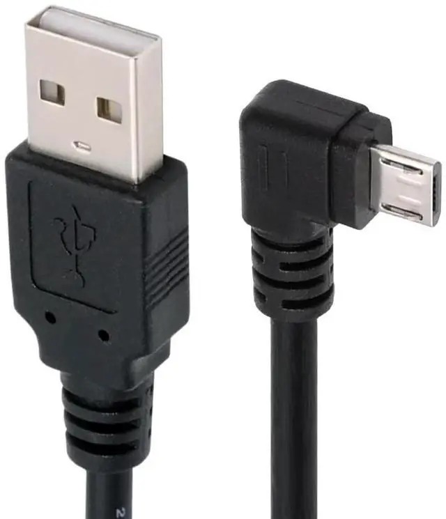 Main image of Cable Right Angled 90 Degree Micro USB 5Pin to USB 2.0 Type-A Data Charge Cable for Phone Tablet Camera (100cm)
