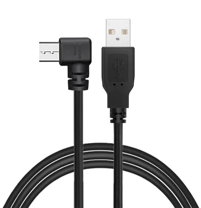 Alt view image 7 of 7 - Cable Right Angled 90 Degree Micro USB 5Pin to USB 2.0 Type-A Data Charge Cable for Phone Tablet Camera (100cm)