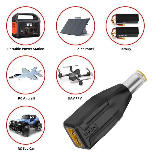 Alt view image 6 of 7 - Adapter XT60 Male SC100 Protocol to DC 7.9x5.4mm Male Fast Charging Adapter for RC Lipo Battery Quadcopter Multicopter Aeromodelling