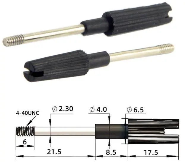 Alt view image 5 of 7 - Scews for Cable ThumbScrews #4-40 UNC 47mm Length Stainless Steel Overmold for Computer DVI VGA RS232 Cable (20pcs)